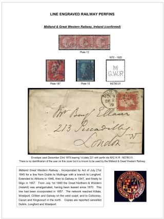 LINE ENGRAVED RAILWAY PERFINS – sheet 14