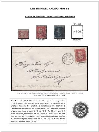 LINE ENGRAVED RAILWAY PERFINS – sheet 15