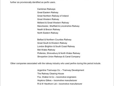 LINE ENGRAVED RAILWAY PERFINS