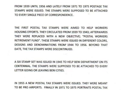 POSTAL TAX AND POSTAGE DUE STAMPS FROM BOLIVIA (1931-1975)