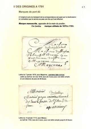 POSTAL HISTORY OF THE TOWN SENLIS (OISE) – sheet 3