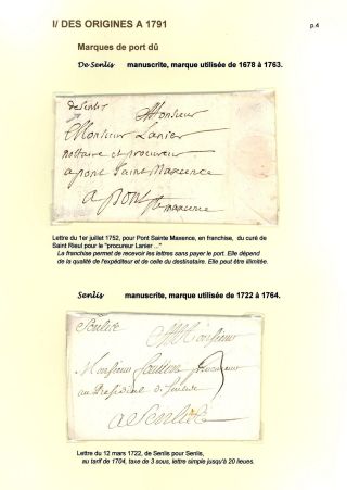 POSTAL HISTORY OF THE TOWN SENLIS (OISE) – sheet 4