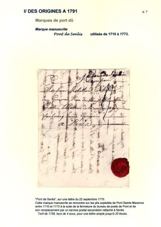 POSTAL HISTORY OF THE TOWN SENLIS (OISE) – sheet 7