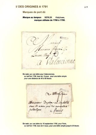 POSTAL HISTORY OF THE TOWN SENLIS (OISE) – sheet 8