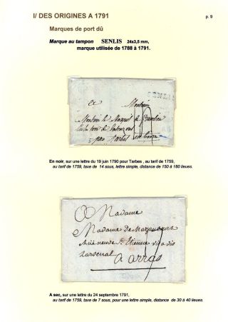 POSTAL HISTORY OF THE TOWN SENLIS (OISE) – sheet 9