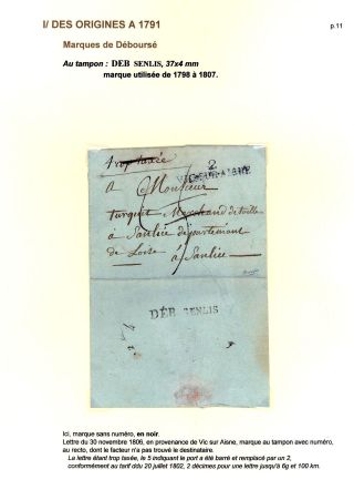 POSTAL HISTORY OF THE TOWN SENLIS (OISE) – sheet 11