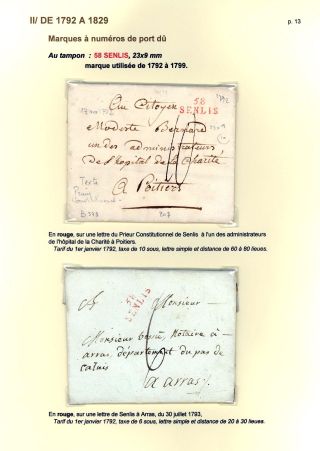 POSTAL HISTORY OF THE TOWN SENLIS (OISE) – sheet 13