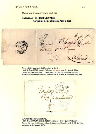 POŠTOVNÍ HISTORIE MĚSTA SENLIS (OISE) – list 19