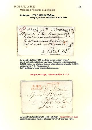 POŠTOVNÍ HISTORIE MĚSTA SENLIS (OISE) – list 22