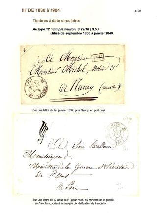 POŠTOVNÍ HISTORIE MĚSTA SENLIS (OISE) – list 29