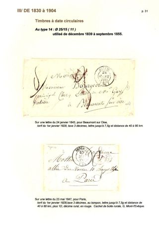 POŠTOVNÍ HISTORIE MĚSTA SENLIS (OISE) – list 31