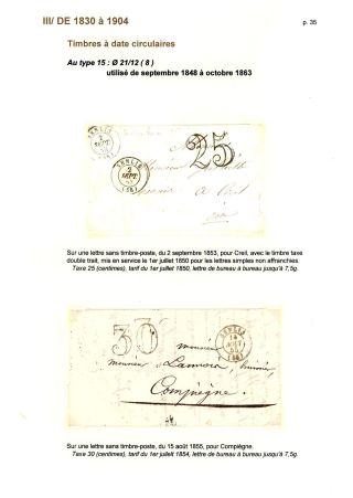 POŠTOVNÍ HISTORIE MĚSTA SENLIS (OISE) – list 35