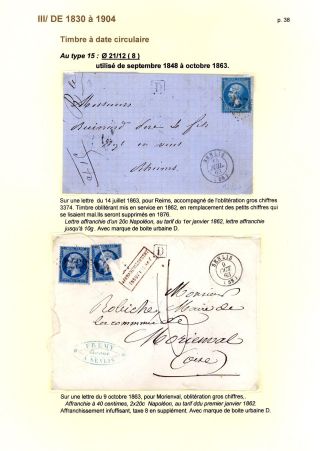 POŠTOVNÍ HISTORIE MĚSTA SENLIS (OISE) – list 38