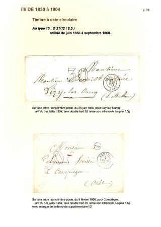 POŠTOVNÍ HISTORIE MĚSTA SENLIS (OISE) – list 39