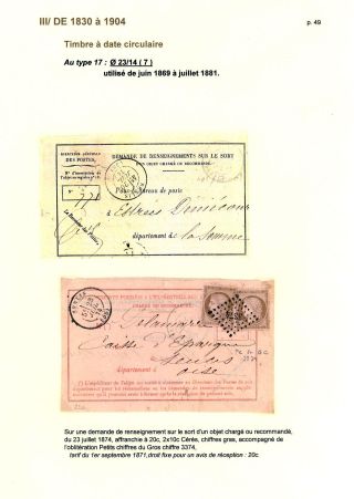 POŠTOVNÍ HISTORIE MĚSTA SENLIS (OISE) – list 49