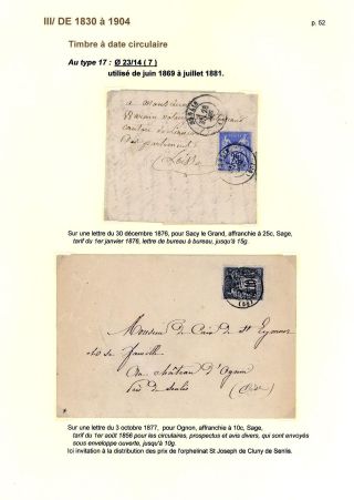 POŠTOVNÍ HISTORIE MĚSTA SENLIS (OISE) – list 52