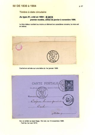 POŠTOVNÍ HISTORIE MĚSTA SENLIS (OISE) – list 57