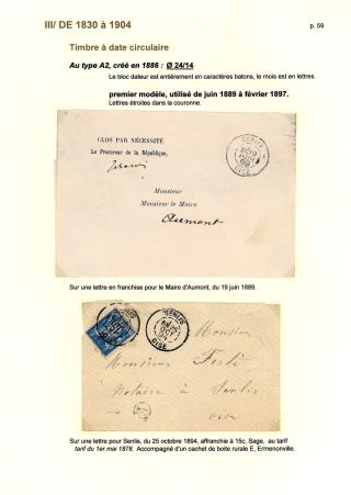 POŠTOVNÍ HISTORIE MĚSTA SENLIS (OISE) – list 59