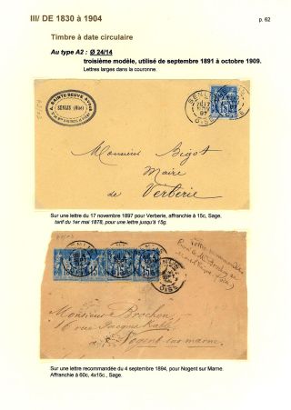 POŠTOVNÍ HISTORIE MĚSTA SENLIS (OISE) – list 62