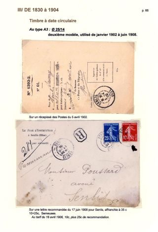 POŠTOVNÍ HISTORIE MĚSTA SENLIS (OISE) – list 66