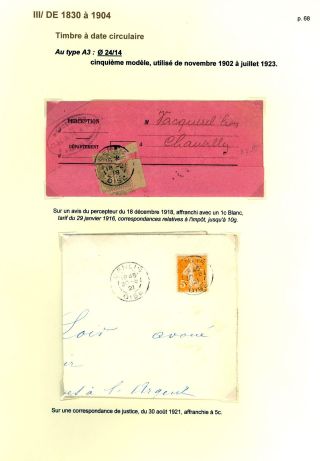 POŠTOVNÍ HISTORIE MĚSTA SENLIS (OISE) – list 68