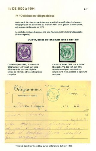 POŠTOVNÍ HISTORIE MĚSTA SENLIS (OISE) – list 71