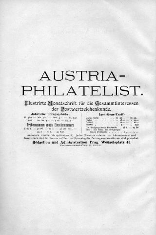 AUSTRIA-PHILATELIST 1893-1894 – list 2