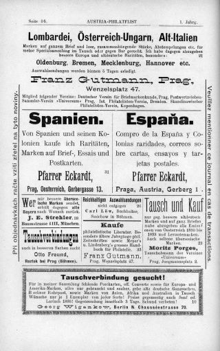 AUSTRIA-PHILATELIST 1893-1894 – list 18