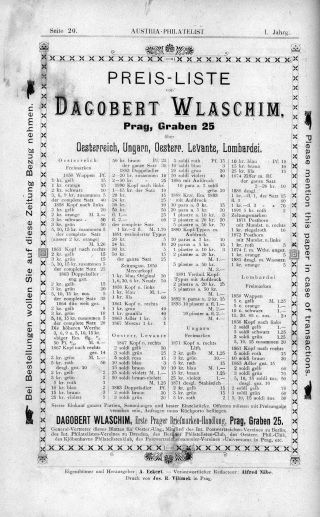 AUSTRIA-PHILATELIST 1893-1894 – list 22