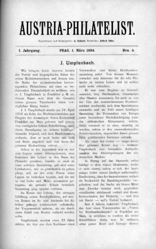 AUSTRIA-PHILATELIST 1893-1894 – list 30