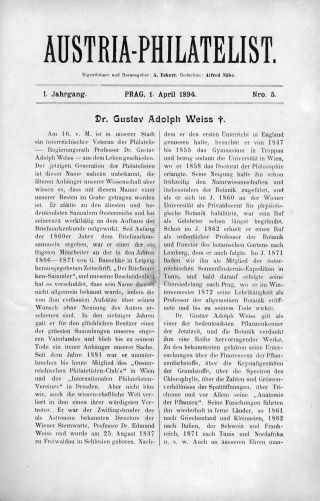 AUSTRIA-PHILATELIST 1893-1894 – list 33