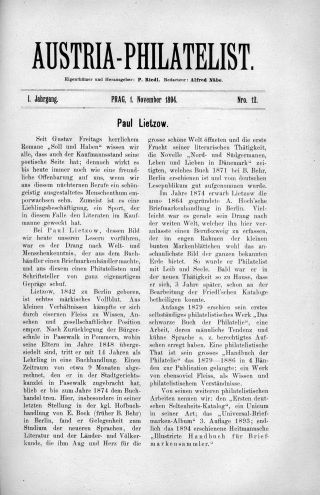 AUSTRIA-PHILATELIST 1893-1894 – list 55