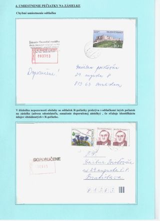 RAZÍTKA SLOVENSKÉ POŠTY PRO DOPORUČNÉ 1992-2000 – list 12