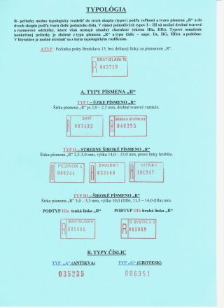 EINSCHREIBEN-STEMPEL DER SLOWAKISCHEN POST 1992-2000 – Blatt 26