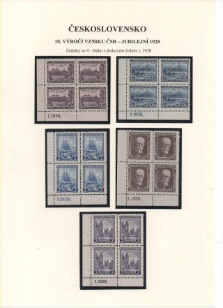 TSCHECHOSLOWAKEI - 10. JAHRESTAG - JUBILÄUMSMARKEN 1928 – Blatt 4