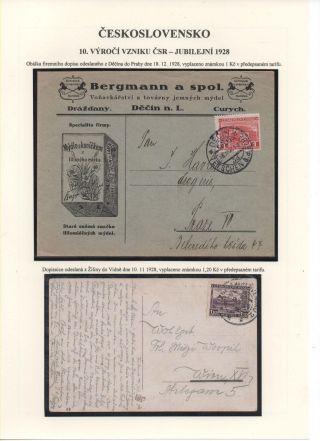 TSCHECHOSLOWAKEI - 10. JAHRESTAG - JUBILÄUMSMARKEN 1928 – Blatt 12