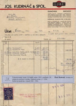 FIRMENLOCHUNGEN AUF DIE STEMPELMARKEN IN DEN TSCHECHISCHEN GEBIET 1902-1947 – Blatt 11