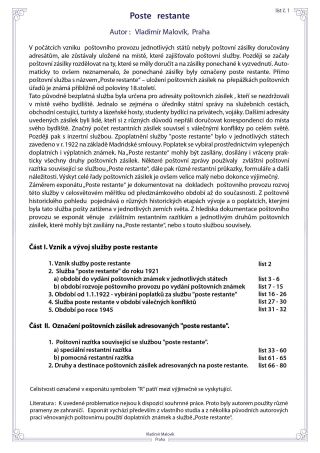 POSTE RESTANTE – list 1