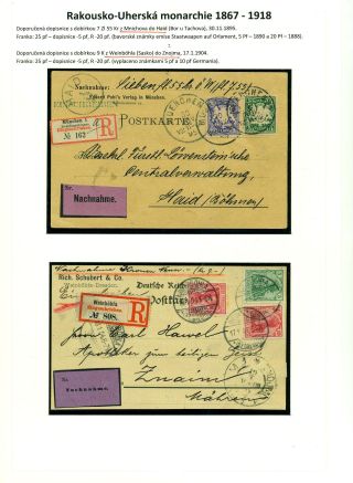 NACHNAHME-BRIEFSENDUNGEN IN DEN TSCHECHOSLOWAKISCHEN GEBIET 1867-1953 – Blatt 4