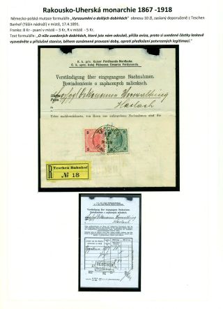 NACHNAHME-BRIEFSENDUNGEN IN DEN TSCHECHOSLOWAKISCHEN GEBIET 1867-1953 – Blatt 5