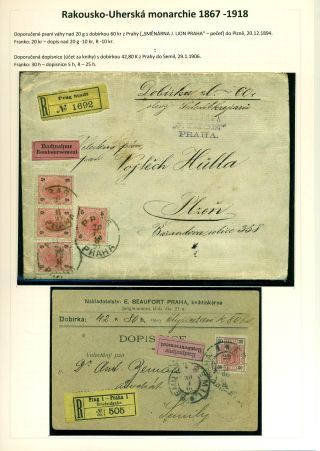 NACHNAHME-BRIEFSENDUNGEN IN DEN TSCHECHOSLOWAKISCHEN GEBIET 1867-1953 – Blatt 6