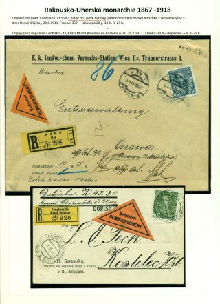 NACHNAHME-BRIEFSENDUNGEN IN DEN TSCHECHOSLOWAKISCHEN GEBIET 1867-1953 – Blatt 8