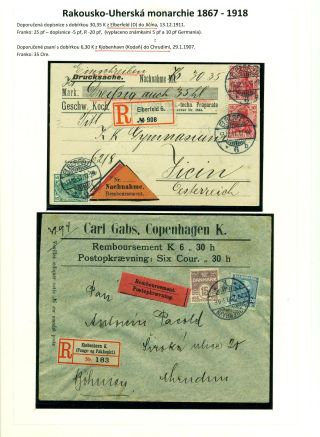 NACHNAHME-BRIEFSENDUNGEN IN DEN TSCHECHOSLOWAKISCHEN GEBIET 1867-1953 – Blatt 11