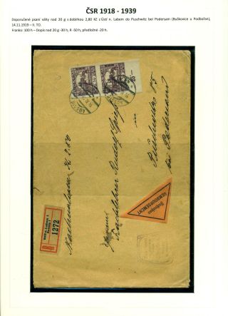 CASH ON DELIVERY (COD) LETTERS ON CZECHOSLOVAK TERRITORY 1867-1953 – sheet 17