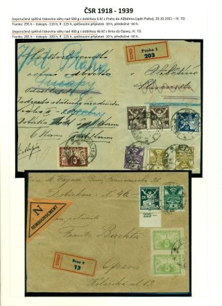 CASH ON DELIVERY (COD) LETTERS ON CZECHOSLOVAK TERRITORY 1867-1953 – sheet 21