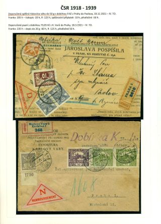 CASH ON DELIVERY (COD) LETTERS ON CZECHOSLOVAK TERRITORY 1867-1953 – sheet 22