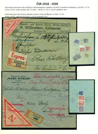 CASH ON DELIVERY (COD) LETTERS ON CZECHOSLOVAK TERRITORY 1867-1953 – sheet 23