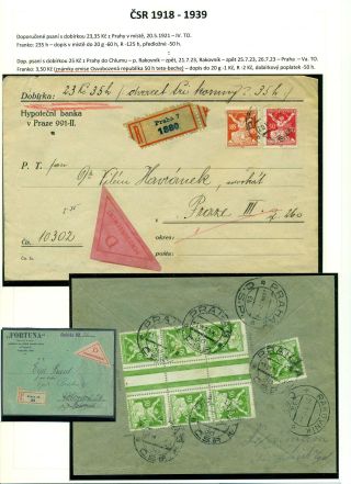 CASH ON DELIVERY (COD) LETTERS ON CZECHOSLOVAK TERRITORY 1867-1953 – sheet 24
