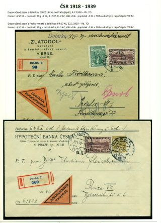 CASH ON DELIVERY (COD) LETTERS ON CZECHOSLOVAK TERRITORY 1867-1953 – sheet 28