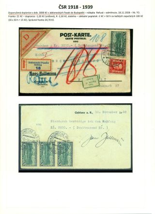 CASH ON DELIVERY (COD) LETTERS ON CZECHOSLOVAK TERRITORY 1867-1953 – sheet 29